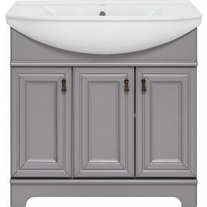 Тумба с раковиной Misty Лувр 85 серая (П-Лвр01085-502, 4620008197456)