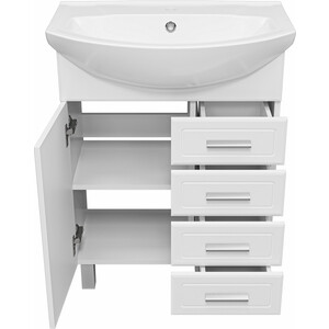 Тумба под раковину Misty Стелла 65 4 ящика, белая (Э-Сте01065-014Я)