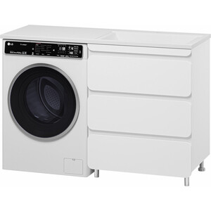 Тумба под раковину Misty Чегет 70 под стиральную машину, белая (П-Чег-01070-01Н3Я)