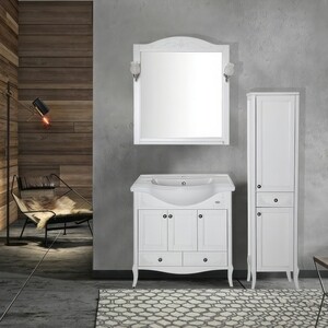 Тумба под раковину ASB-woodline Салерно 80 белая (9696)