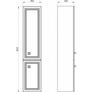 Пенал ASB-woodline Каталина 35 grey (12105)