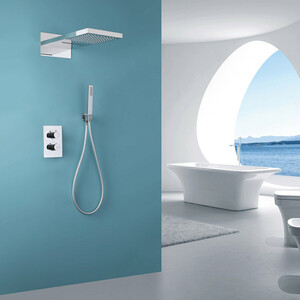 Душевая система Abber Weiss Insel с термостатом, встраиваемая, хром (AF8052)