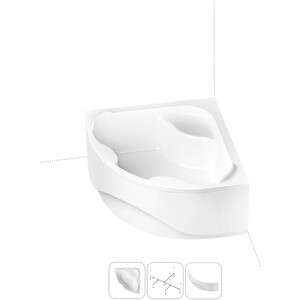 Акриловая ванна Lavinia Boho Aveo 140х140 с каркасом и фронтальной панелью (S2-37040140)