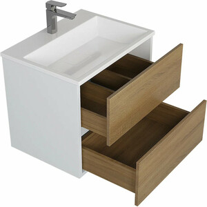 Тумба под раковину Uperwood Barsa 60 белая/дуб сонома (2930205256)