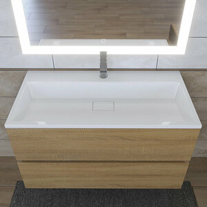 Тумба под раковину Uperwood Barsa 90 белая/дуб сонома (2937205251)