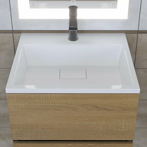 Тумба под раковину Uperwood Barsa 50 черная/дуб сонома (2937205252)