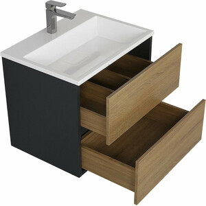 Тумба под раковину Uperwood Barsa 60 черная/дуб сонома (2930205257)