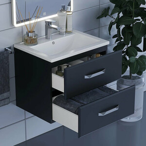 Тумба под раковину Uperwood Foster 60 черная (291020515)