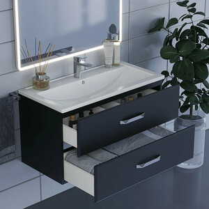 Тумба под раковину Uperwood Foster 90 черная (291020518)