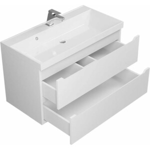 Тумба под раковину Uperwood Tanos 90 подвесная, белая матовая (291020245)