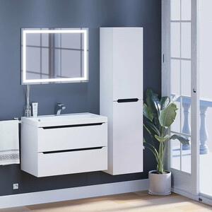 Тумба под раковину Uperwood Tanos 80 подвесная, белая/графит (2930205142)