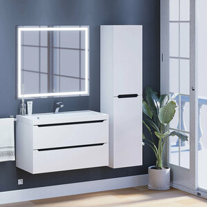 Тумба под раковину Uperwood Tanos 90 подвесная, белая/графит (2930205143)