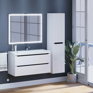 Тумба под раковину Uperwood Tanos 100 подвесная, белая/графит (2930205144)