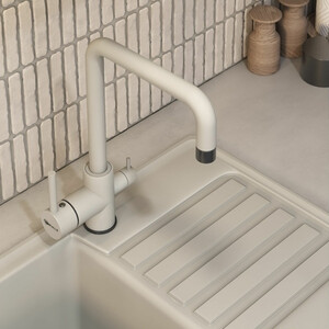 Смеситель для кухни Uperwood UPD-004-06 с подключением фильтра, вороненая сталь/туман