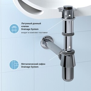 Сифон для раковины Wellsee Drainage System с донным клапаном, хром (182103002)