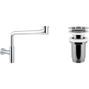 Сифон для раковины Wellsee Drainage System с выпуском, хром (182124004)
