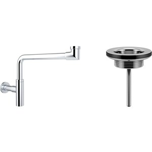 Сифон для раковины Wellsee Drainage System с выпуском, хром (182124005)