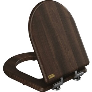 Унитаз-компакт безободковый Opadiris Палермо с сиденьем микролифт, белый/антикварный орех (OS24722A)