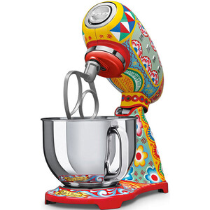 фото Миксер планетарный smeg smf03dgeu декорированный / специальный