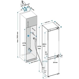 Встраиваемый холодильник Hyundai HBR 1771