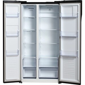 Холодильник Hyundai CS5003F черное стекло