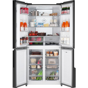 Холодильник Weissgauff WCD 450 Bru Steel Glass NoFrost Inverter