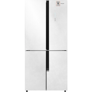 Холодильник Weissgauff WCD 450 White Rock Glass NoFrost Inverter