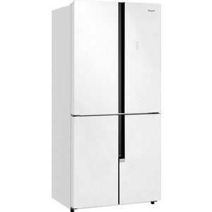 Холодильник Weissgauff WCD 450 White Rock Glass NoFrost Inverter