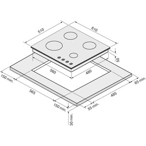 Газовая варочная панель Krona MYSTERIUM gh 60 GR