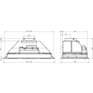 Вытяжка встраиваемая Elikor BREEZE 70Н-450-П3Д нерж