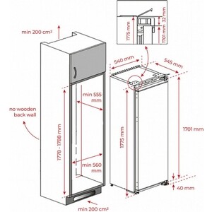 Встраиваемый холодильник Teka RSL 73360 FI