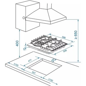 Газовая варочная панель Haier HHX-M64ROVX