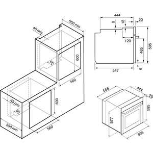 Электрический духовой шкаф Krona ELEMENT plus 60 BL