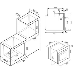 Электрический духовой шкаф Krona NERO max 60 BL/BL