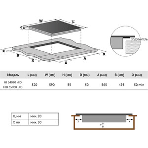 Индукционная варочная панель Korting HIB 65900 HID