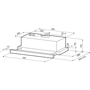 Вытяжка встраиваемая Krona Kamilla T 500 Inox