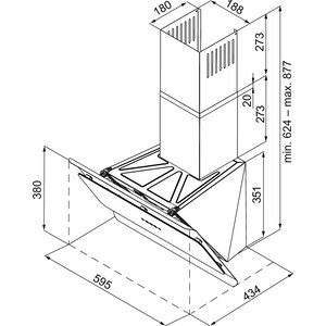Вытяжка Krona URAN 600 DN WHITE 4S