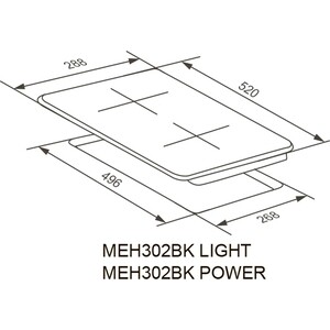 Электрическая варочная панель Meferi MEH302BK POWER