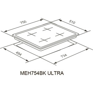 Электрическая варочная панель Meferi MEH754BK ULTRA