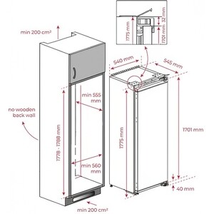 Встраиваемая морозильная камера Teka RSF 73360 FI
