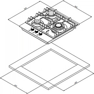 Газовая варочная панель Weissgauff HG 453 BGV