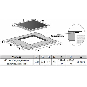 Индукционная варочная панель Weissgauff HI 643 BFZG