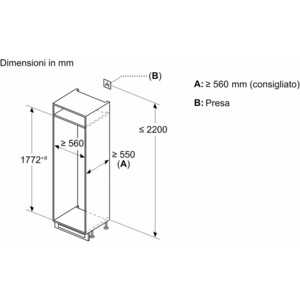Встраиваемый холодильник Bosch KIN86NSE0