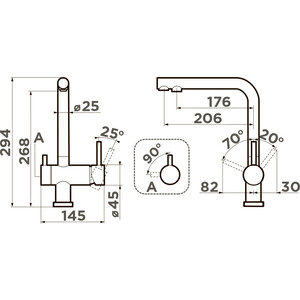 Смеситель для кухни Omoikiri Nagano-RG-LG с подключением фильтра, royal green / светлое золото (4994432)