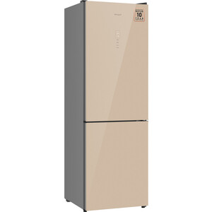 Холодильник Weissgauff WRK 185 Total NoFrost Inverter Beige Glass
