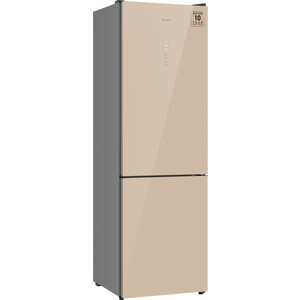 Холодильник Weissgauff WRK 2000 Total NoFrost Inverter Beige Glass