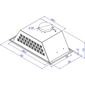 Вытяжка встраиваемая Weissgauff Arum 600 PB White Enamel