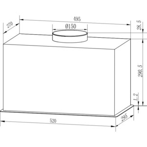 Вытяжка встраиваемая Weissgauff BOX 900 Remove Touch Black Glass