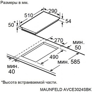 Электрическая варочная панель MAUNFELD AVCE3024SBK