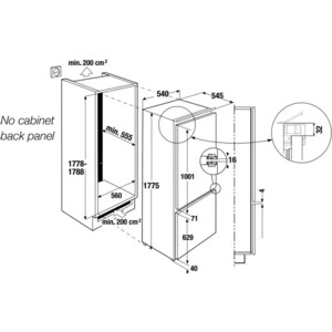 Встраиваемый холодильник Kuppersbusch FKG 8540.0i